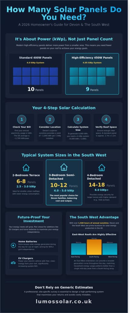 How Many Solar Panels Do I Need? A 2026 Guide for Exeter & Devon ...